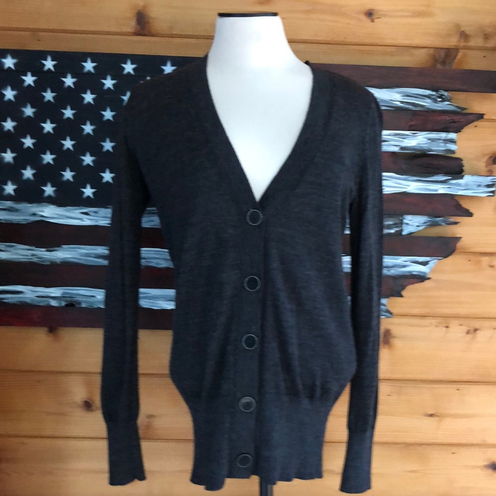 Black button down sweater